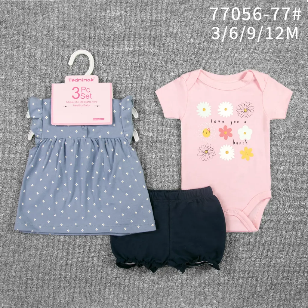 Set 3pc Niña blu: Tedmimak