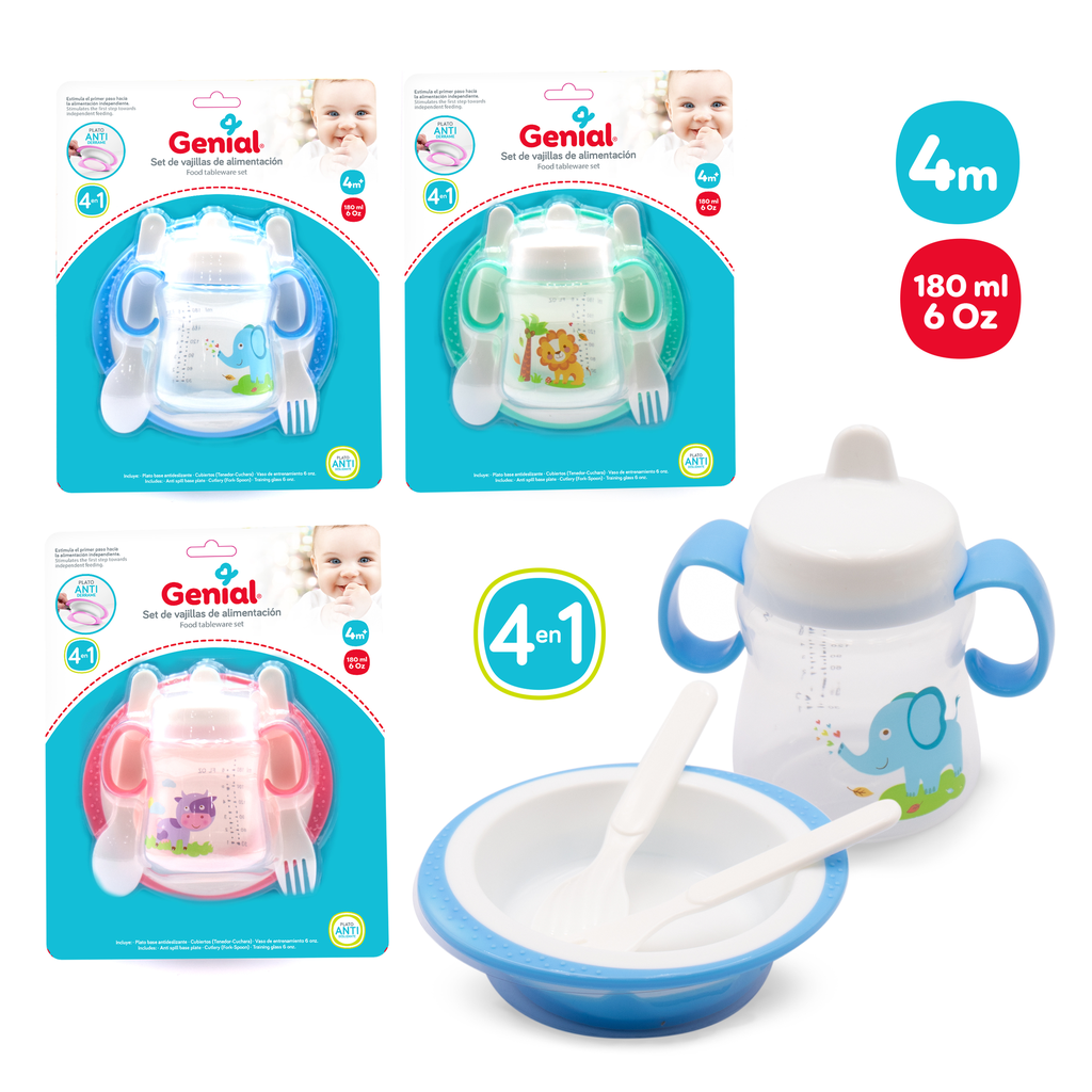 Set de vajilla de alimentación (4 piezas)