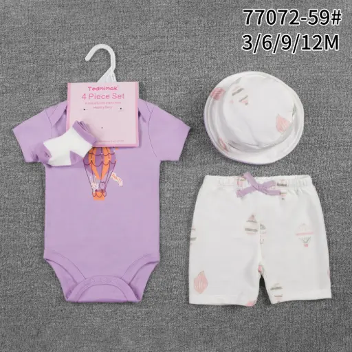 [77072-59] Set 4pc niña bod Tedmimak