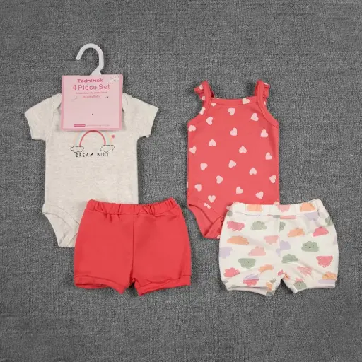 [77082-62b] Set 4pc Niña boc Tedmimak