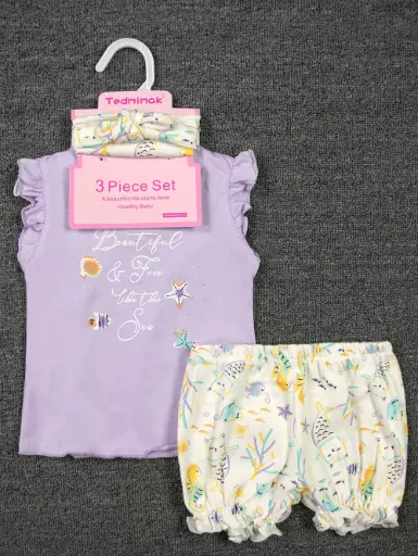 [88064-51] Set 3pc niña con Tedmimak