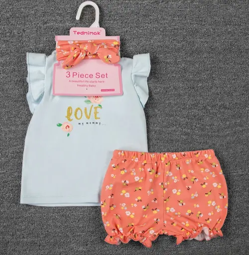 [88064-61] Set 3pc Niña con Tedmimak